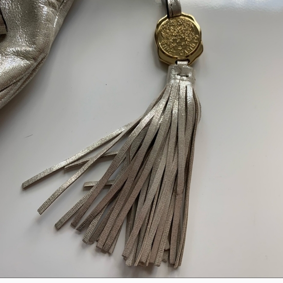 NWOT Vince Camuto Silver Leather Crossbody - Picture 6 of 10